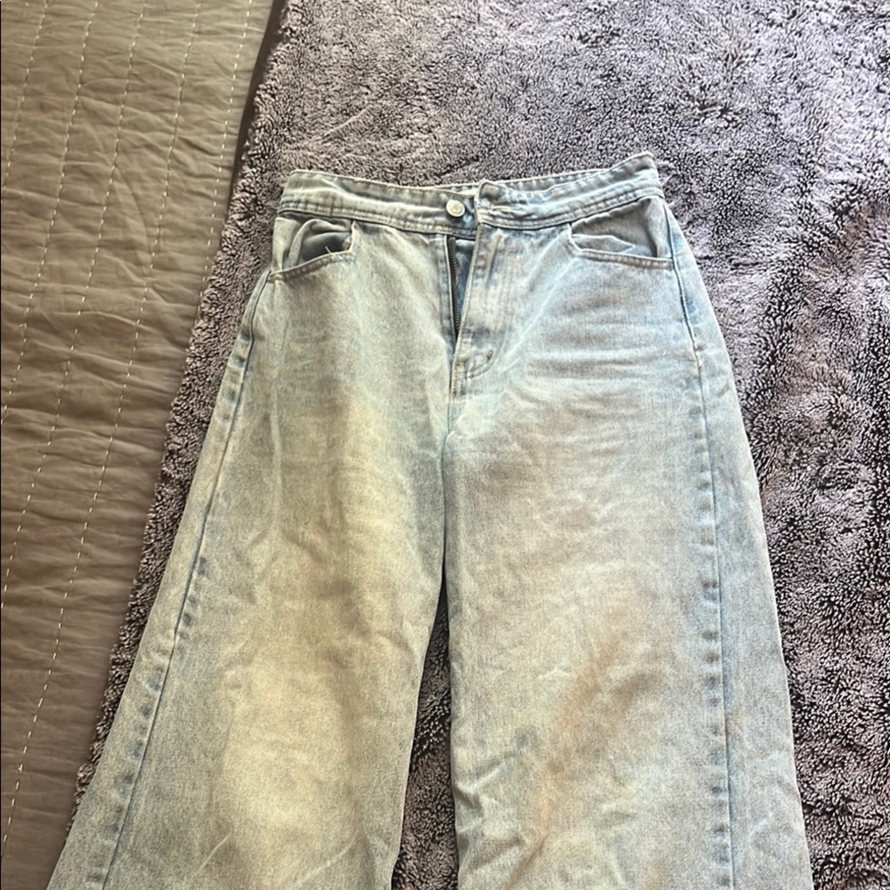 By Together Blue Flare Wide Leg Jeans